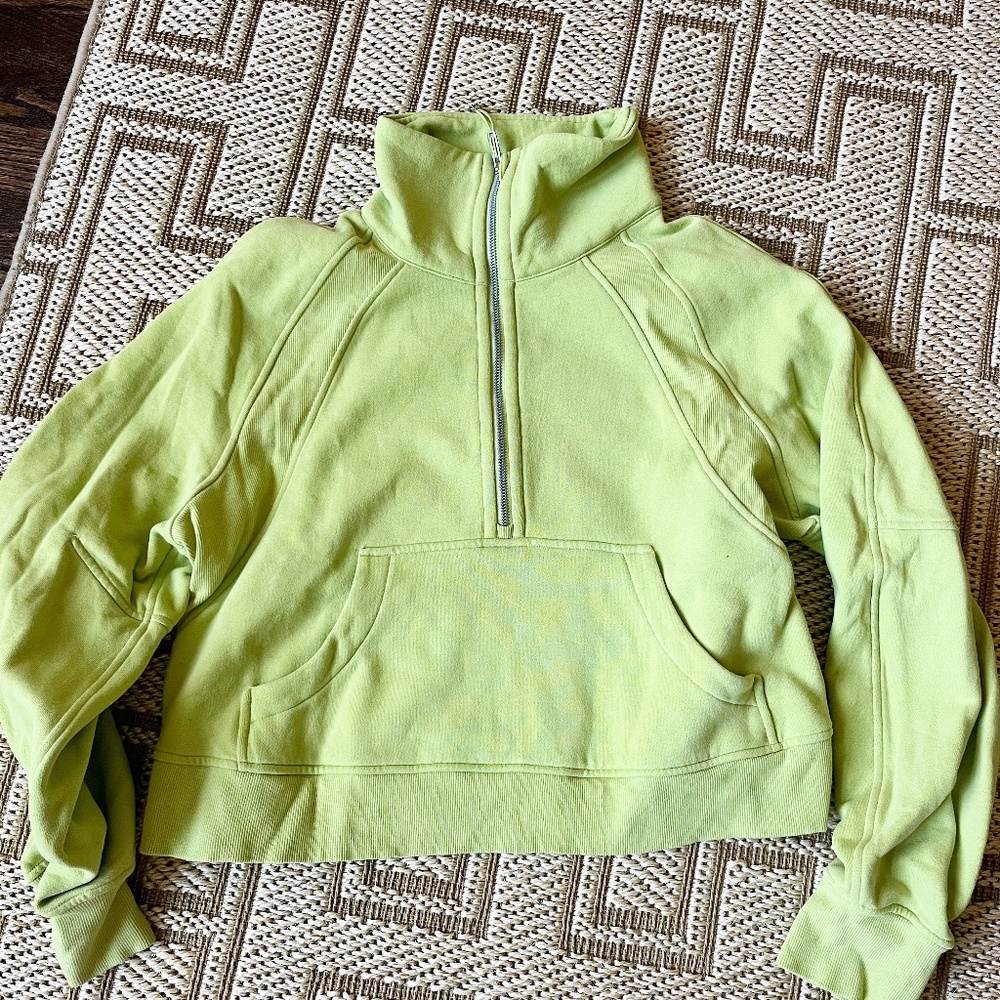 Lululemon half zip scuba wasabi
